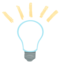 A lightbulb with a soft glow behind it